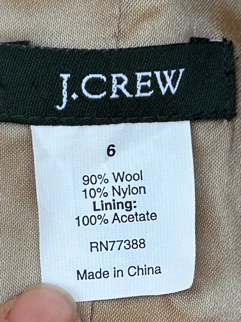 J CREW s6 brn Plaid Cropped Blazer-rounded collar-lined-wool-adorable-LOOKS NEW! - Picture 3 of 6